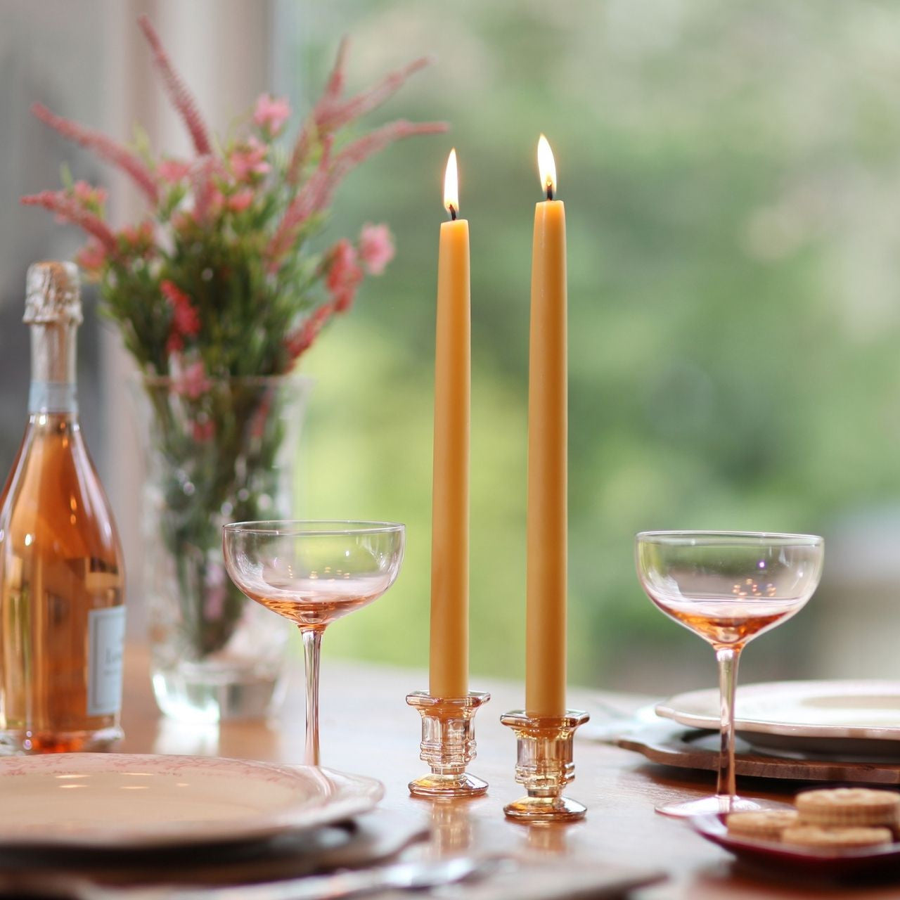 pure beeswax tapered candle - the good fill