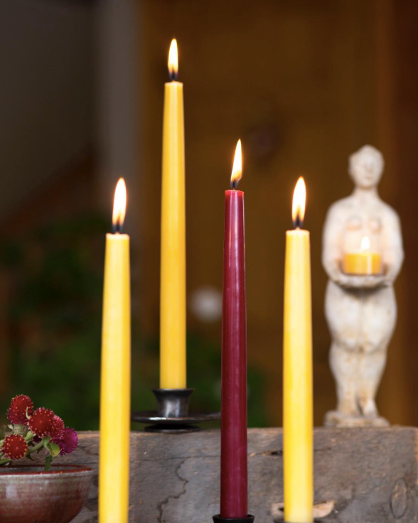 Beeswax Taper Candles – Dripless & Handmade in USA