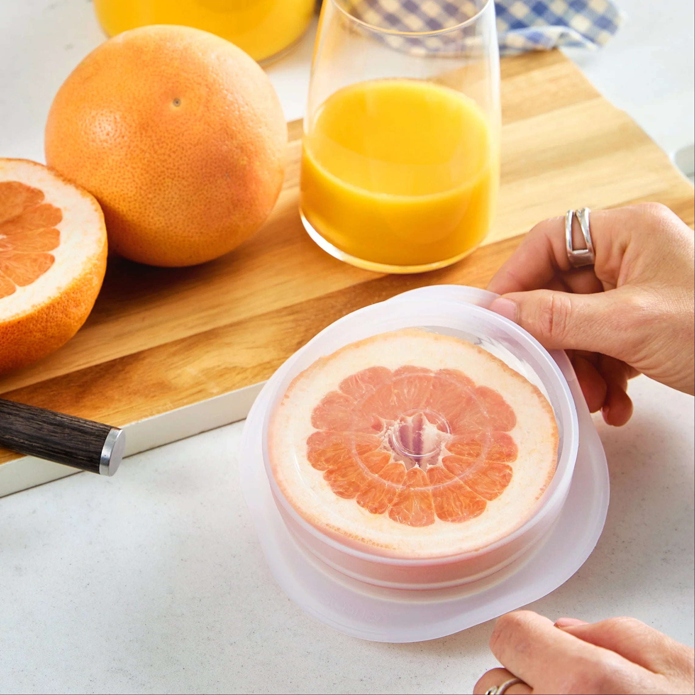 zero waste reusable silicone food storage lid - the good fill