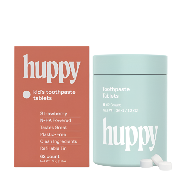 kids natural toothpaste tablets with refillable tin - the good fill
