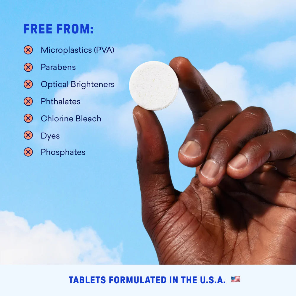 plastic-free laundry detergent tablets - the good fill