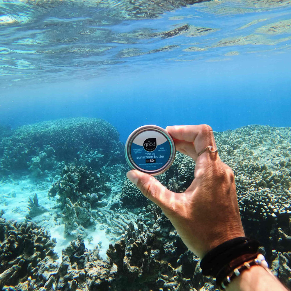 SPF 50+ Mineral Sunscreen Butter in Tinted or Regular | All Good