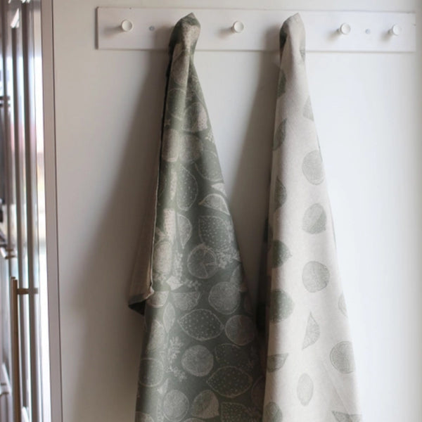 Raine & Humble- Tea Towel Set of 2, Dark Slate Fig Tree