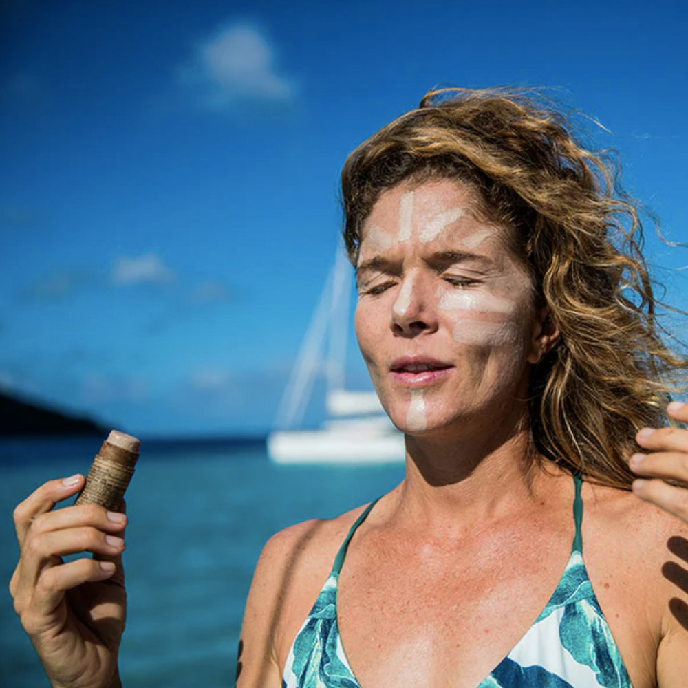 zero waste tinted mineral sunscreen in compostable packaging - the good fill