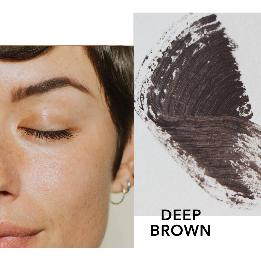 Zero waste mascara in a recyclable glass tube #shade_brown