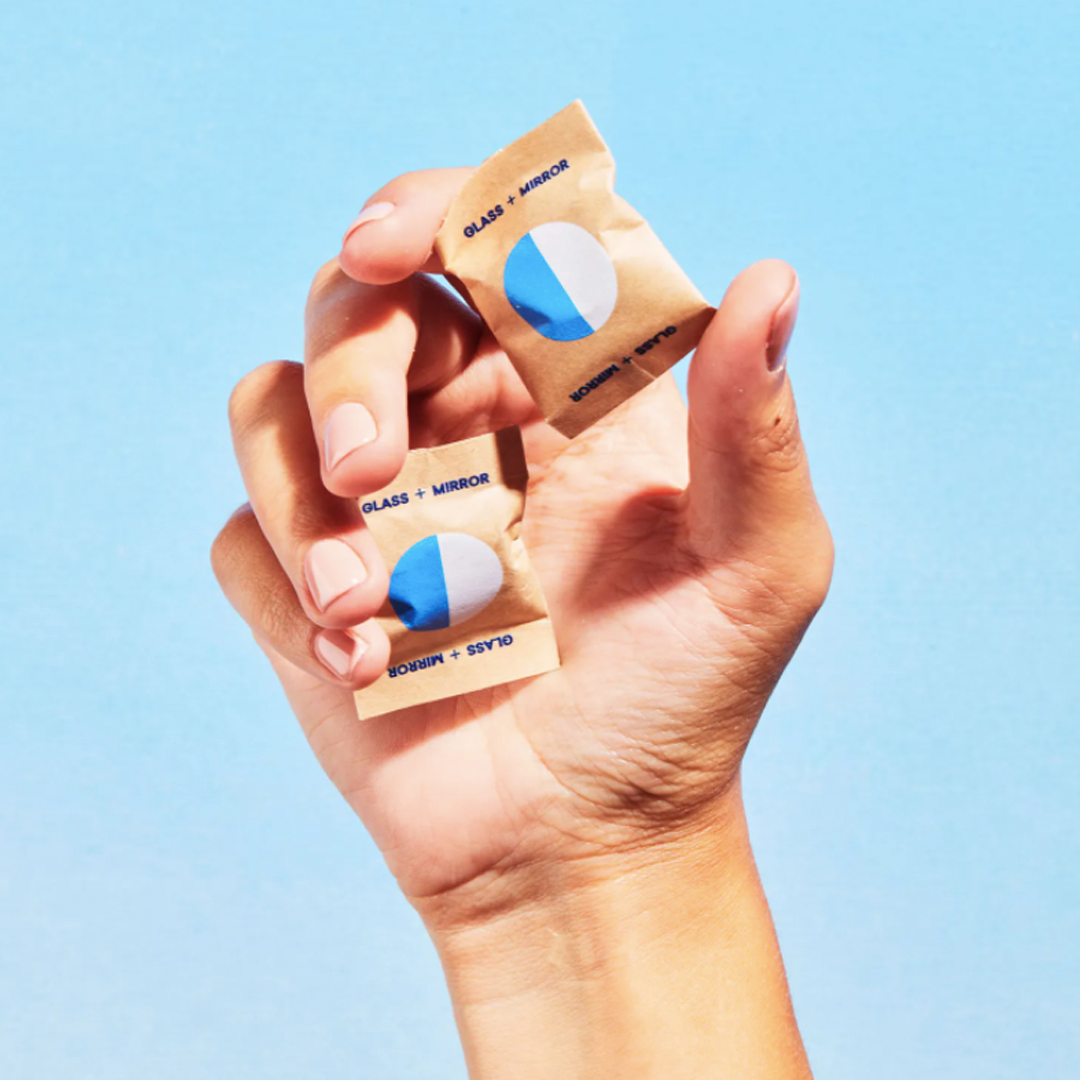 Zero waste glass cleaner refills by Blueland