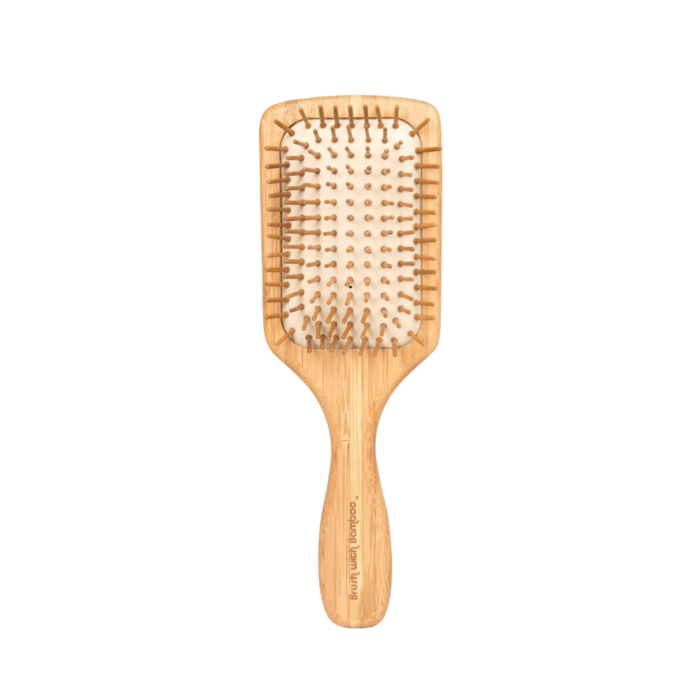 Zero Waste natural bamboo hair brush.