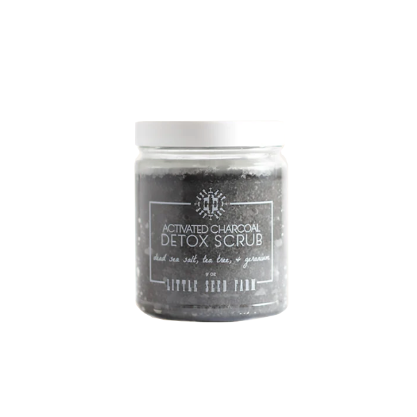 activated charcoal detox body scrub by Little Seed Farm