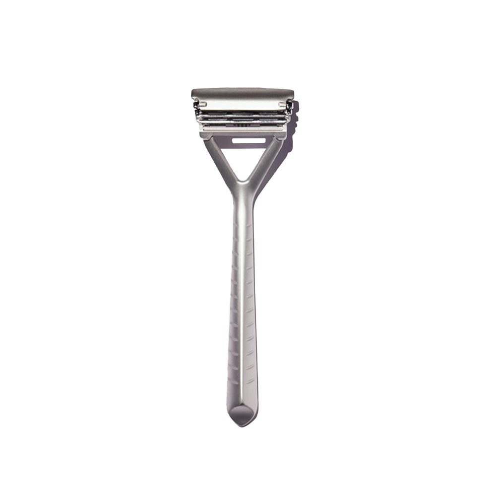 Silver Pivoting Triple Blade Reusable Razor by Leaf - the good fill