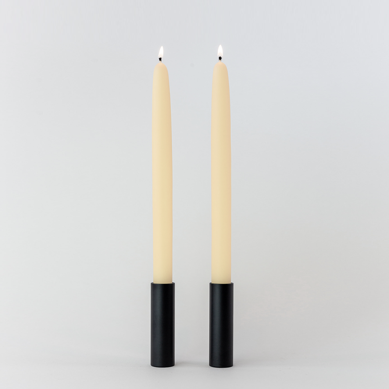 Handcrafted 100% Beeswax dipped natural gold tapered candle.