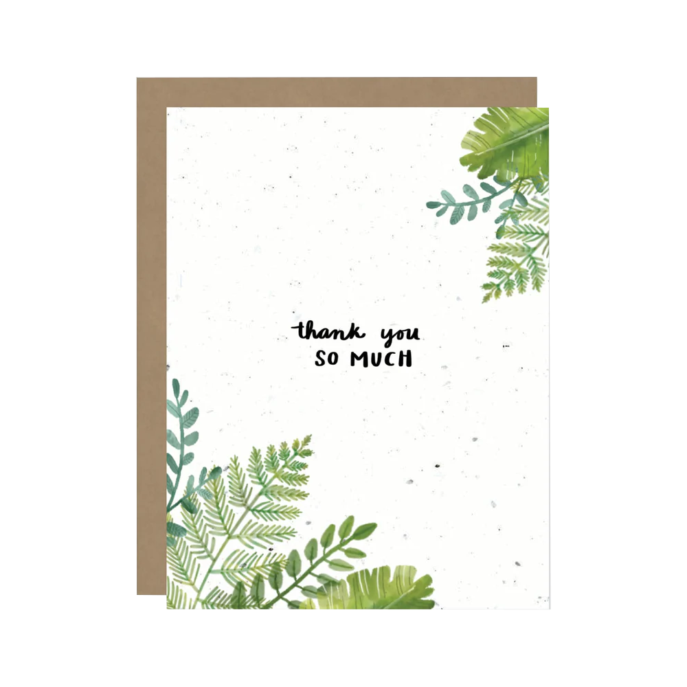Plantable thank you card