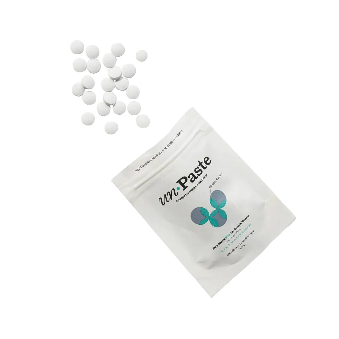 fluoride-free natural toothpaste tablets - plastic free - the good fill