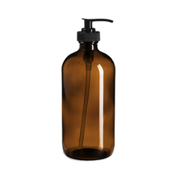 16 oz Amber Glass Pump Bottle - The Good Fill