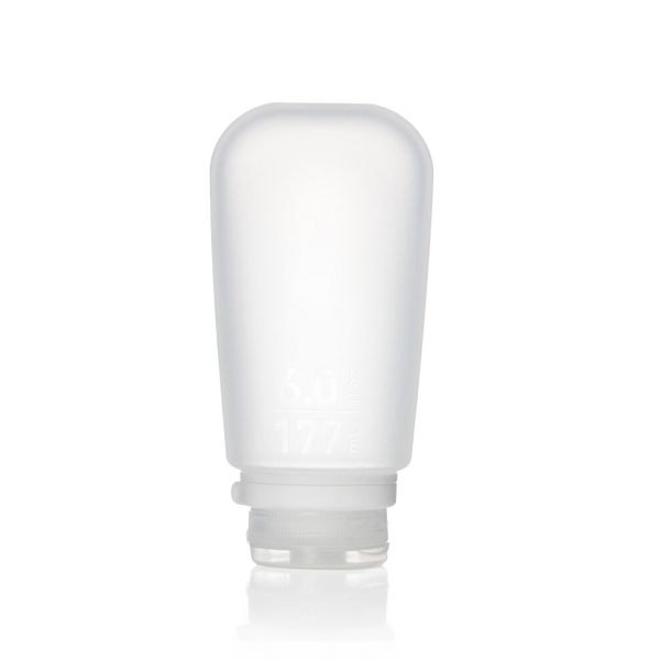 6oz. clear squeezable silicone GoToob for zero waste on the go activities.