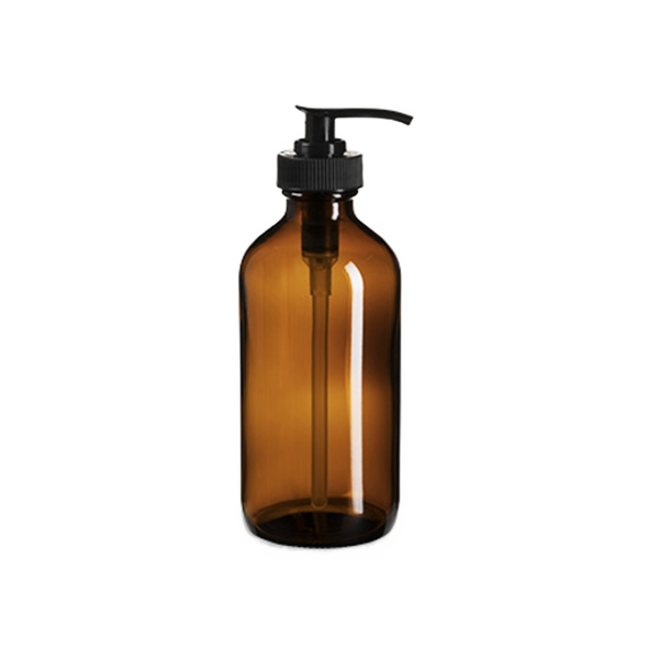 8 oz Amber Glass Pump Bottle - The Good Fill