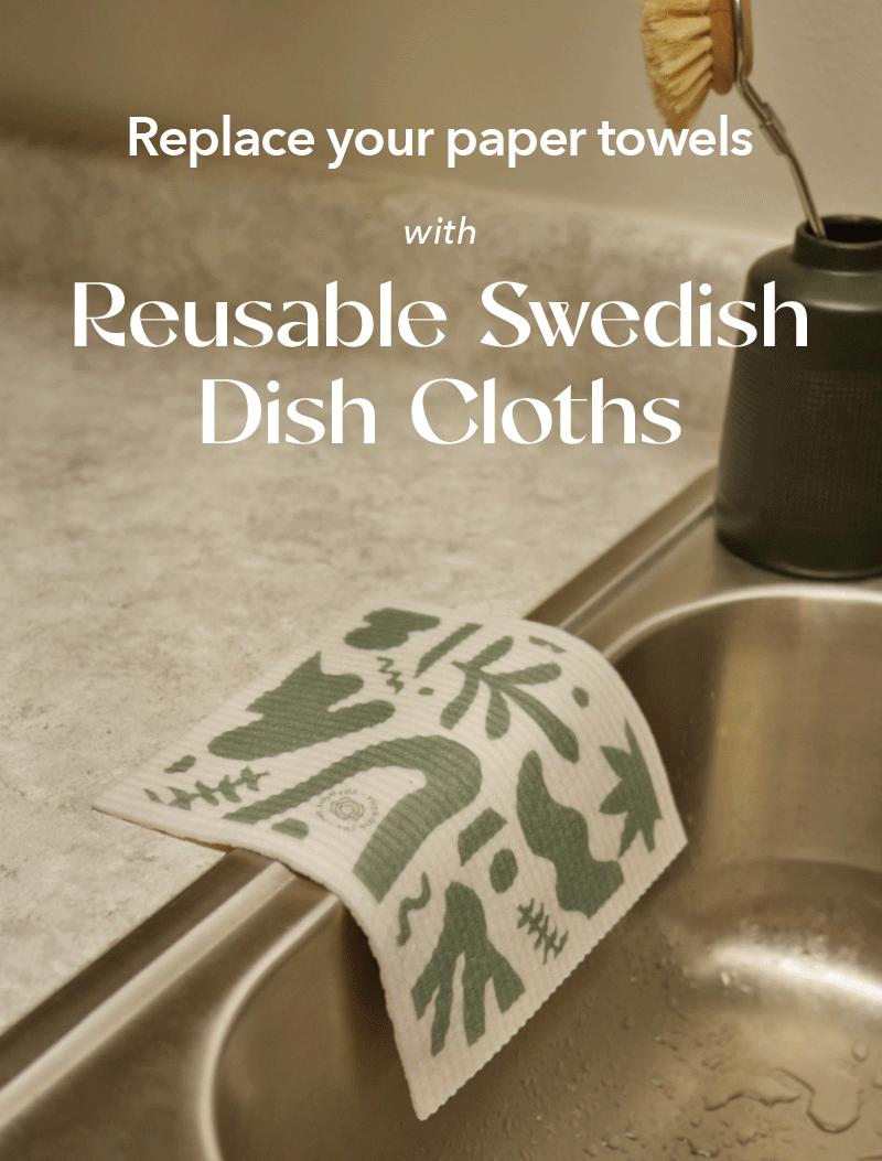 package-free reusable swedish dish cloths