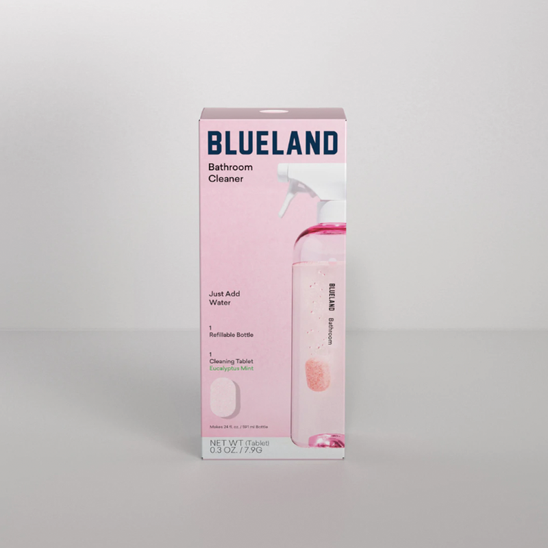 blueland bathroom cleaner set with refill tablet