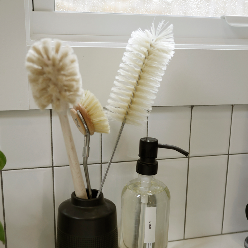 assorted natural bottle brushes