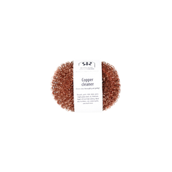 two pack of round copper scrubbers with small paper wrapper