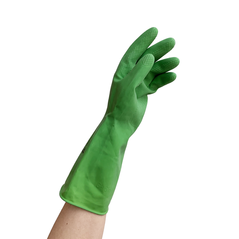 Green best sale cleaning gloves